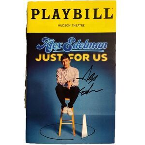 Alex Edelman Just For Us Signed July 2023 Hudson Theatre Playbill Authentic